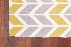 Koberec Arlo 06 Chevron Lemon sivý