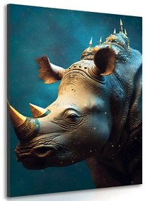 Obraz modro-zlatý nosorožec