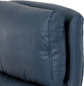 Kancelárske kreslo PEDRO — ekokoža, modrá