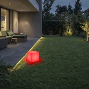 Moderná vonkajšia lampa biela 30 cm štvorcová IP44 - Nura