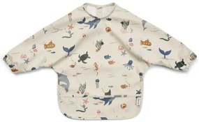 Liewood Nepremokavý podbradník s rukávmi Merle Sea creature Sandy