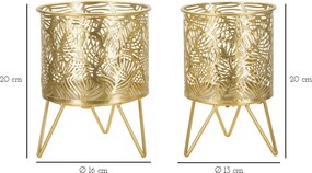 Sada 2 ks stojanů na květiny Naty zlatá