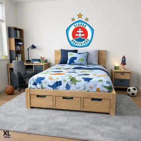 Logo ŠK Slovan Bratislava - textilná nálepka na stenu Veľkosť: 60 cm