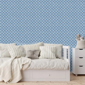 Tapeta modré geometrické vzory