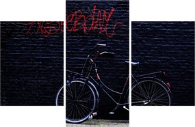 Obraz bicykla v Amsterdame (90x60 cm)