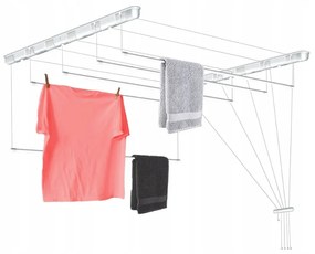 Erga Erga, stropný vešiak na sušenie bielizne 5x130 cm, biela, ERG-SEP-10SUSSUF5PP13