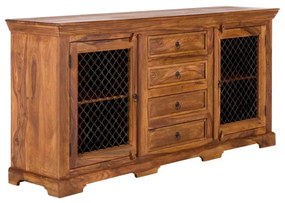 furniture-nabytek.cz - Masívny príborník Merlin II, lakovaný, hnedý – 180×45×90 cm