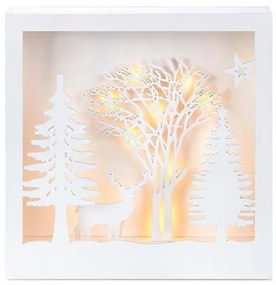 Biela vianočná svetelná dekorácia Folkabo – Markslöjd