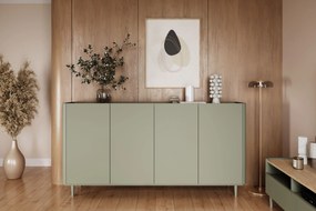 Komoda Elivo 200 cm na nožičkách - eukalyptus / dub baltic dune