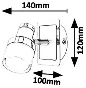 Rabalux LED kúpeľňová nástenná lampa Harold 5W | 400lm | 4000K | IP44 - chróm