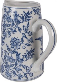 Porcelánový džbán s modrými kvetmi - 21*13*21 cm