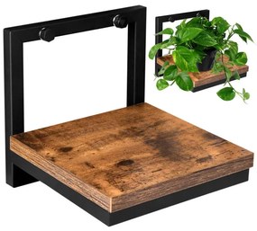 Nástenný stojan na kvety TORGET RUSTIC čierny