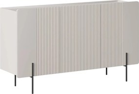 Komoda Malmi 150 cm trojdverová - kašmír / čierne nohy