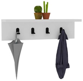 Nástenný vešiak AYLA 14,5x60 cm biela