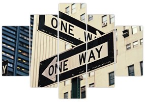 Obraz - New York ONE WAY (150x105 cm)