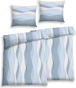 XXXLutz POSTEĽNÁ BIELIZEŇ, flanel, modrá, 140/200 cm Florella - Obliečky & plachty - 004388024002