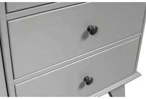 Svetlosivá detská šatníková skriňa z borovicového dreva 98x190 cm Lily – WOOOD