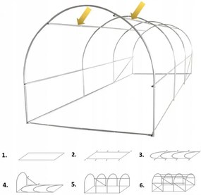 GARDEN LINE Konštrukcia na foliovník 4x2,5m GardenLine TUN0341