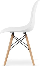 Jedálenská zostava TODI 80cm okrúhly stolový set biely a 2 stoličky OSAKA biele + 2 stoličky OSAKA biele ZADARMO