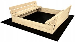 SandTropic Pieskovisko drevene 120x120 cm uzatvárateľné