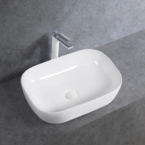 Cerano Lino, keramické umývadlo na dosku 470x330x140 mm, biela lesklá, CER-CER-428398
