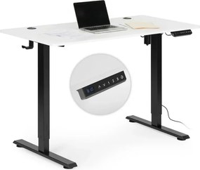 Elektrický výškovo nastaviteľný pracovný stôl s čiernymi nohami - 120 x 60 cm