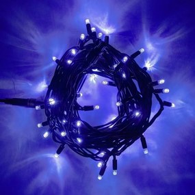 DECOLED Svetelná reťaz LED, 5 m, modrá, 50 diód, IP67