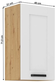 Horná skrinka Lesana 2 (biela + dub artisan) 40 G-72 1F . Vlastná spoľahlivá doprava až k Vám domov. 1063958