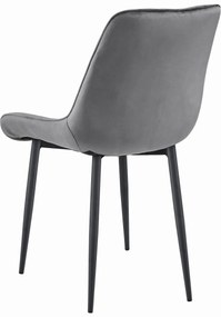AKCIA Zamatová jedálenská stolička TOR, tmavosivá II. akosť