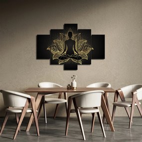 Obraz siluety v lotusovom kvete (150x105 cm)
