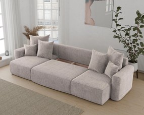 Rohová sedačka Denia U (svetlohnedá). Akcia -20%. Vlastná spoľahlivá doprava až k Vám domov. 1133135