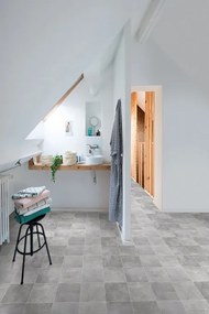 PVC podlaha Atlantic Zala 997M štvorcové dlaždice, sivá