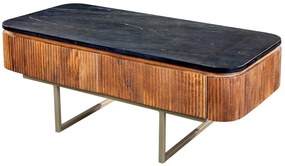 Dizajnový konferenčný stolík Daichi 110 cm mango / mramor