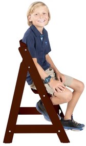 roba Detská drevená vysoká jedálenská stolička Sit Up (hnedá/flex)  (100306933)