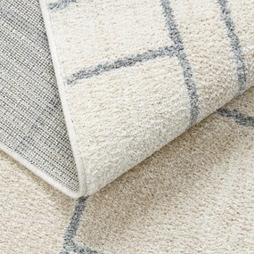Dywany Łuszczów, Kusový koberec Fusion 0806 cream/l. grey, 200x290, biela, kancelária