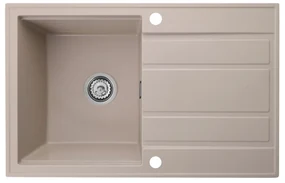 Gamma Modern 8050, 1-komorový granitový drez 790x500x210 mm, béžová, GMA-ZM-8050-B