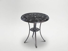 Garden Line Hliníkový stôl „DANBURY“ v antickom bronzovom prevedení, priemer 68 x 70 cm, okrúhly *4041