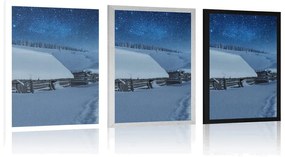 Plagát rozprávková karpatská krajina - 40x60 black