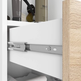 Kúpeľňová skrinka Fin II 30 cm biela/sonoma