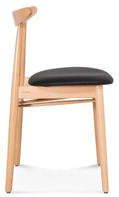 FAMEG Finn - A-1609 - jedálenská stolička Farba dreva: buk premium, Čalúnenie: koža L2