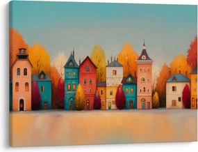 Obraz - Jesenná dedina (70x50 cm)