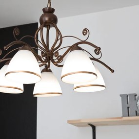 Luster na reťazi RETRO II 5xE27/60W/230V