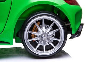 Detské elektrické autíčko na diaľkové ovládanie BestBerg BBCC-10G - Mercedes-Benz AMG GT R / od 3 rokov / nosnosť 25 kg / zelené