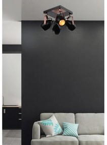 Bodové svietidlo ANICA 4xE14/40W/230V čierna/medená