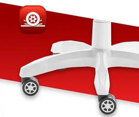 Herné kreslo HC-1000 Pink-White látkové