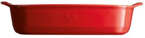 Červená keramická zapekacia misa Emile Henry Ultime, 30 × 19 cm
