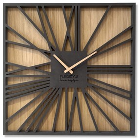 Dekorstudio Moderné drevené hodiny EKO Loft Square 50cm