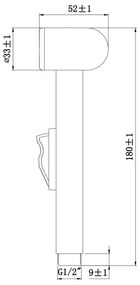 Aqualine - Bidetová batéria so sprškou lesklý chróm