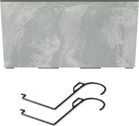 Plastový balkónový kvetináč DUC400EW 39,5 cm - sivý betón