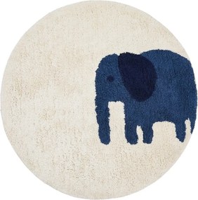 Slonovinový prateľný/ručne tkaný bavlnený detský koberec ø100 cm Tandani – Kave Home